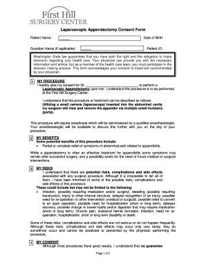 Appendectomy Consent Form