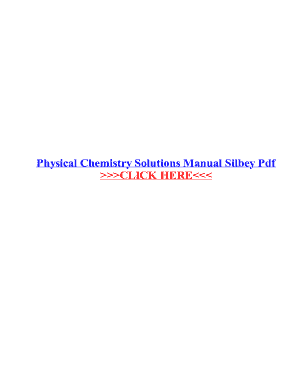 Physical Chemistry Silbey Solutions Manual PDF  Form
