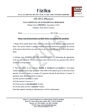 Tifr Solution Book PDF  Form