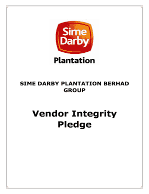 Vendor Integrity Pledge  Form