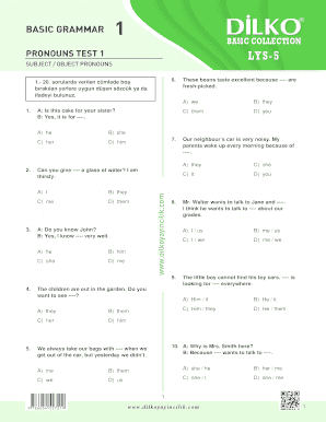 Word Yaprak Test Ablonu  Form