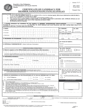 Annex F 7 Commission on Elections  Form