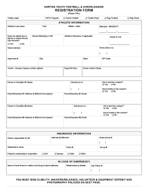 Nyf Registration  Form