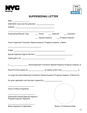 Superseding Letter  Form