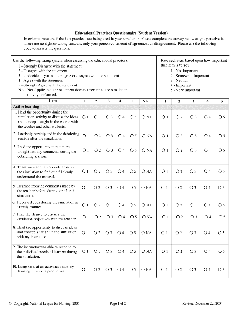 Student Satisfaction Survey Questionnaire DOC  Form