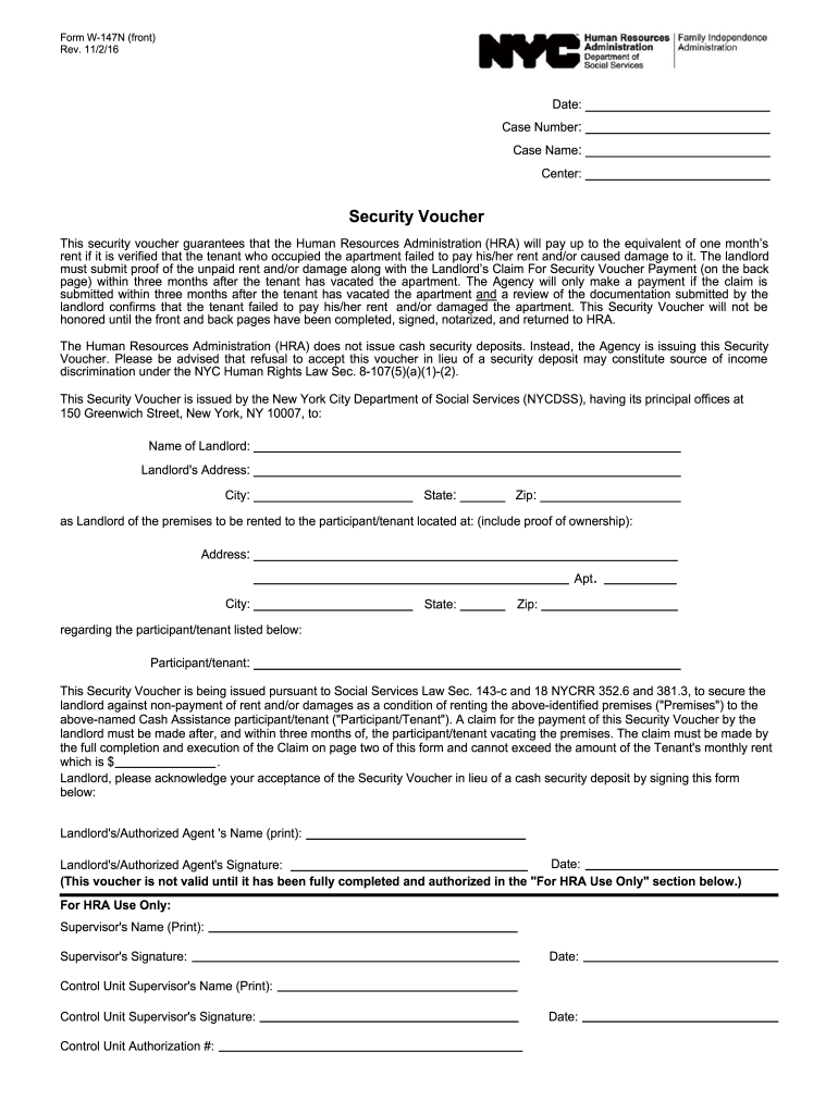  Form W 147n Front 2016-2024