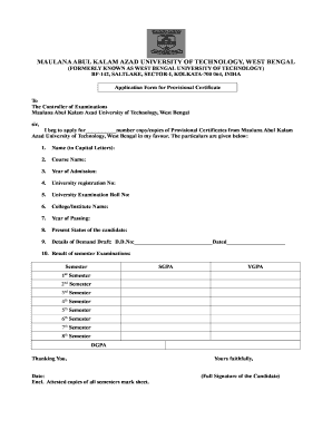B Tech Degree Certificate PDF Download  Form