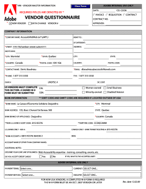 Canada Service  Form