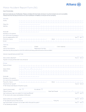 Vehicle Insurance Making a Claim If You &#039;re in an Accident Citizens  Form