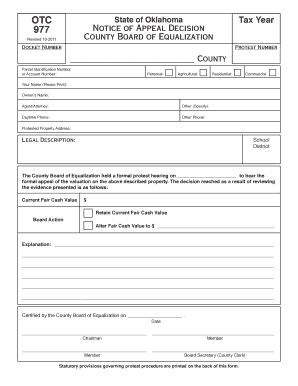 Otc 977  Form