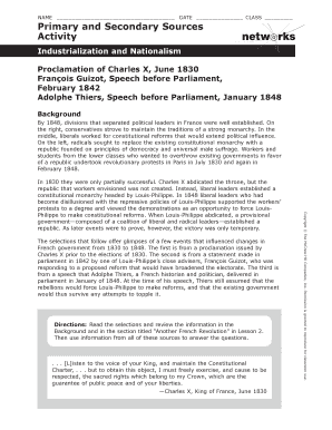 Primary and Secondary Sources Activity Answers  Form