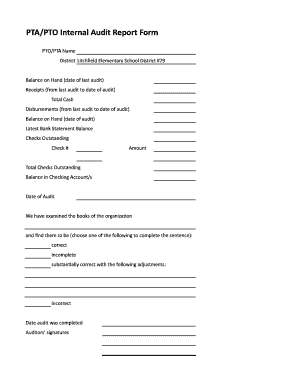 Pto Audit Form