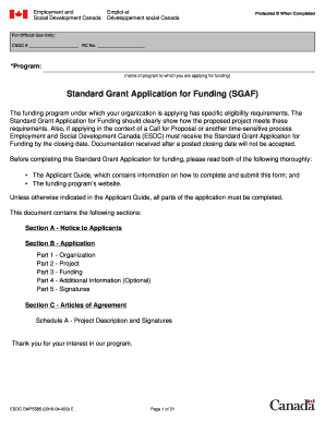  Canada Form Standard 2016-2024