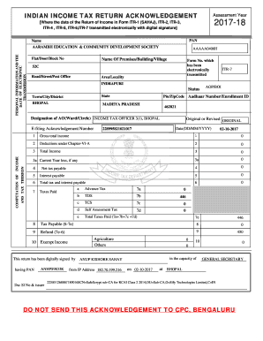 Itr Certificate Sample  Form