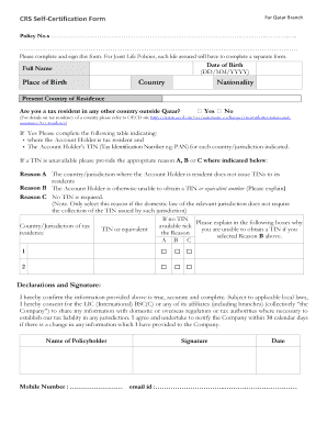 Self Declaration Form Qatar