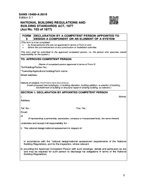 Sans 10400 Form 3