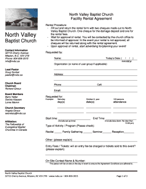 Building Use Rental Agreement  Form