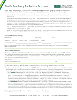 Residence in Florida Must Be a Bona Fide Domicile Rather Than for the Purpose of Maintaining a Residence Incident to Enrollment   Form