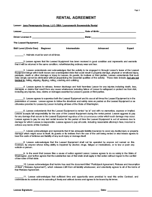 Lessor Jacs Powersports Group, LLC; DBA Leavenworth Snowmobile Rental  Form