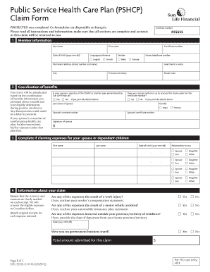  Sunlife Claim Forms 2016-2024