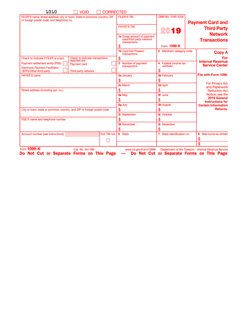 2019 1099-K form