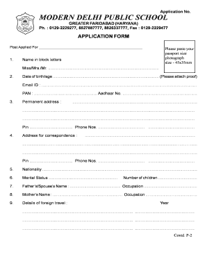 Dps Application Form