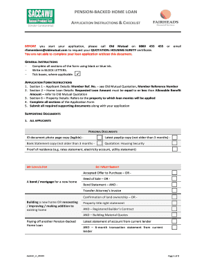 Saccawu Provident Fund Loans  Form