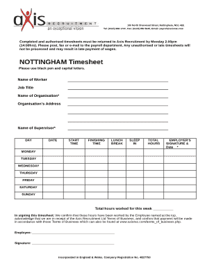 Axis Recruitment  Form