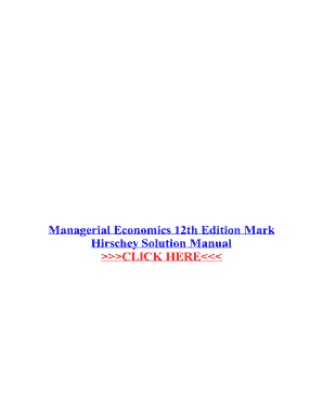 Managerial Economics 12th Edition Mark Hirschey PDF  Form