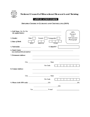 Application Form Ncert