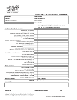 Site Observation Report PDF  Form