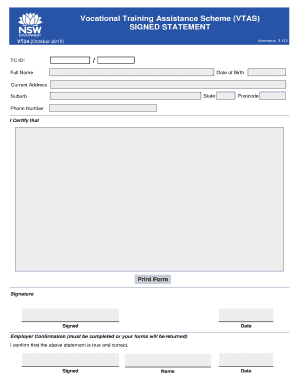 Vtas Signed Statement  Form