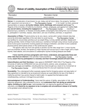  Waiver Liability Risk 2003-2024