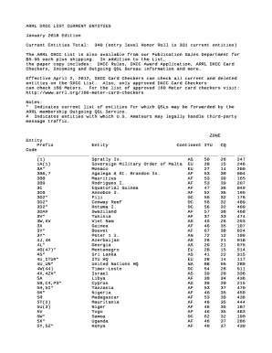 Dxcc List PDF  Form