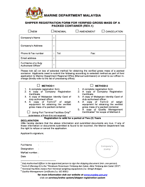 Shipper Registration Form
