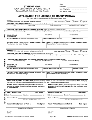  Iowa Dept of Health Form 588 0562vr 2018-2024