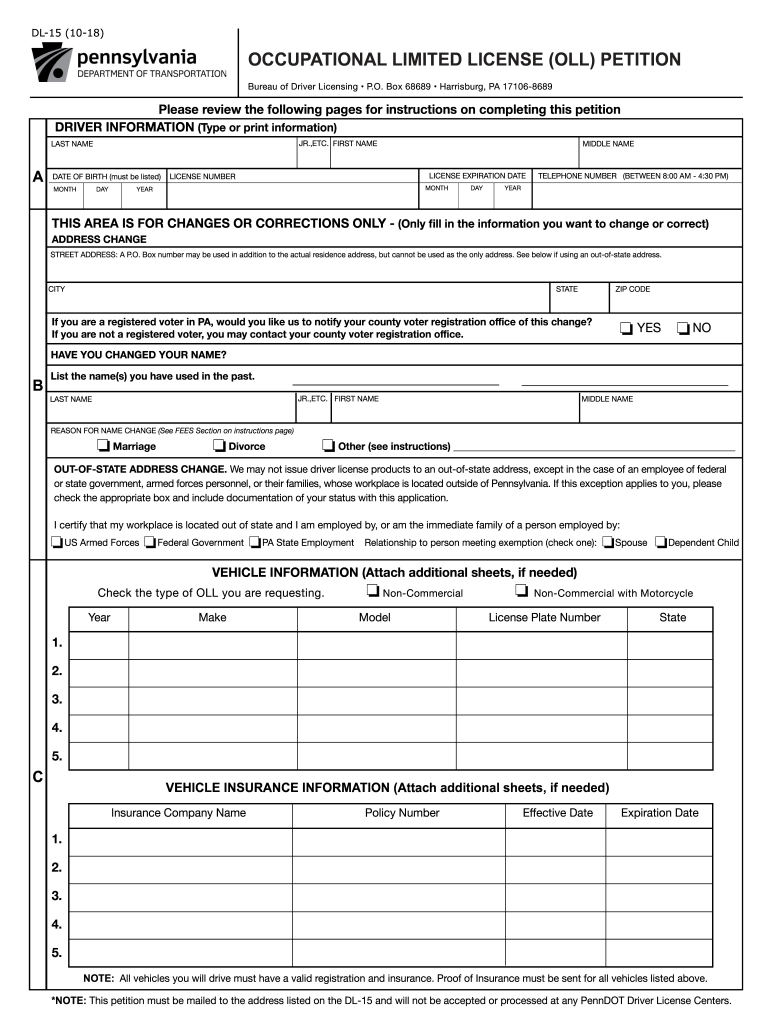 Get and Sign Dl 15 2018-2022 Form