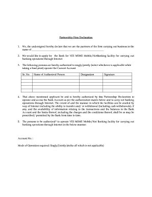 Partnership Declaration Format