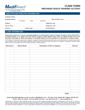 Medi Direct Claim Form