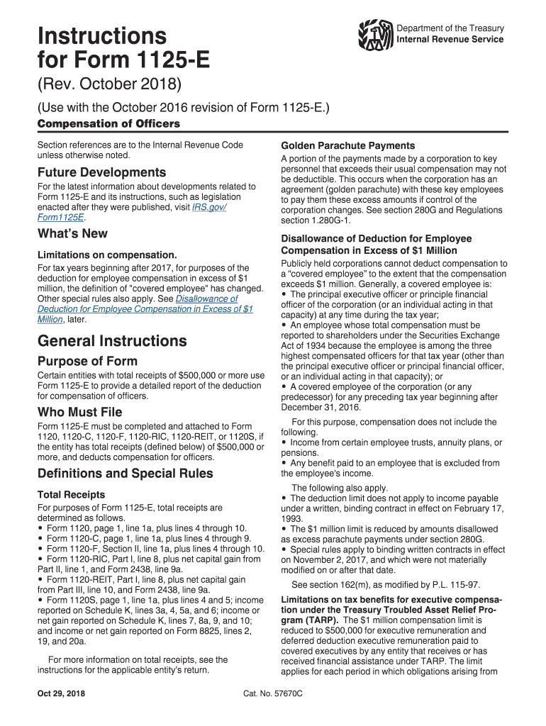  Form 1125 E 2018-2024