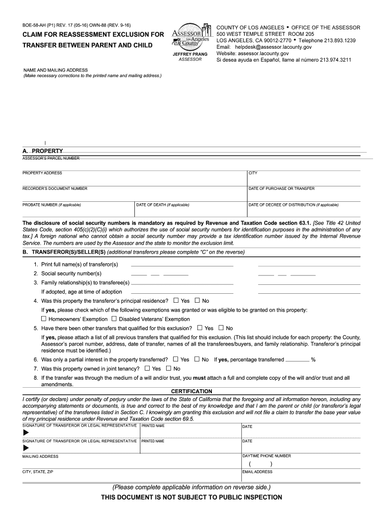  58 Form 2016-2024