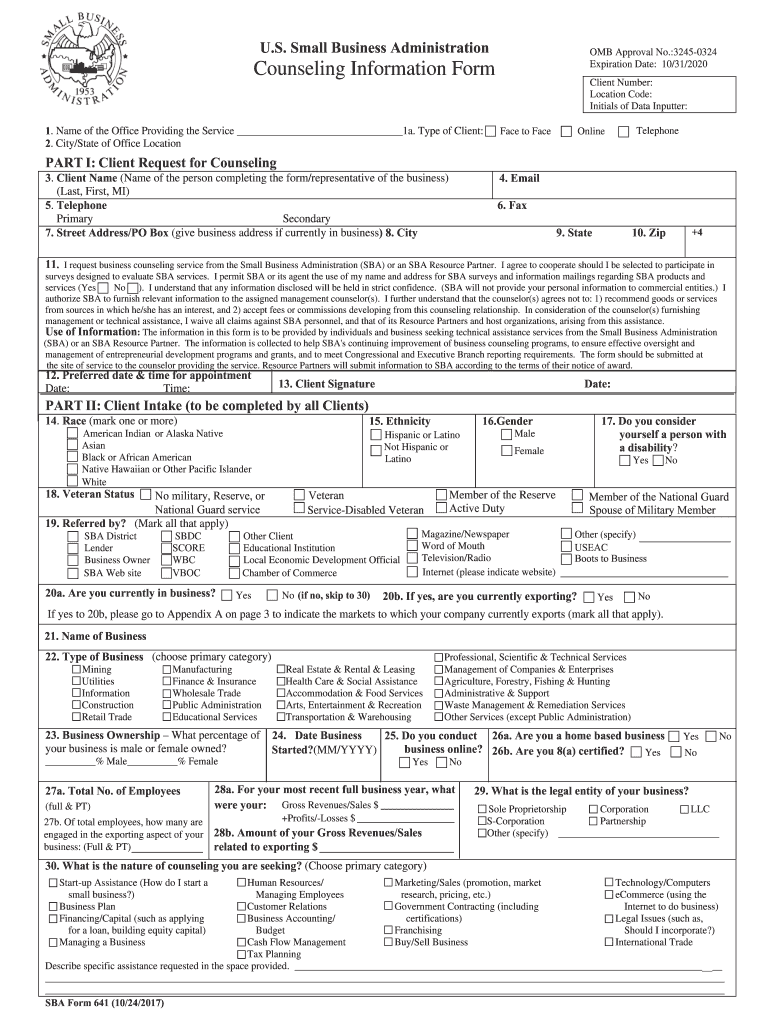  Form 641 2017-2024