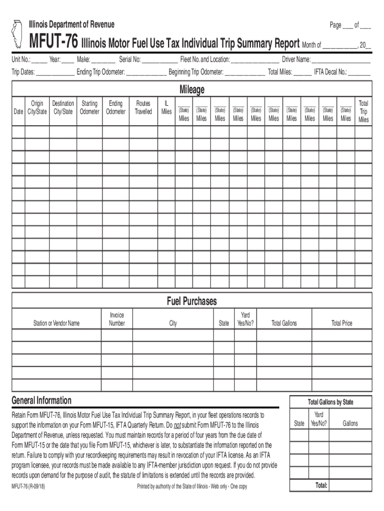  Illinois 76 Form 2018-2024