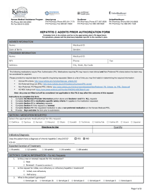 HEPATITIS C AGENTS PRIOR AUTHORIZATION FORM New