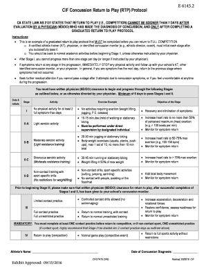 CIF Concussion Return to Play RTP Protocol E 6145 2  Form