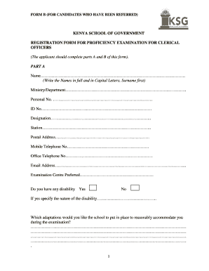 School Registration Form Kenya PDF