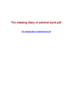 Admiral Byrd Diary PDF Download  Form