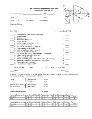 Ambient Aktuator kandidatskole Rey Complex Figure Test Scoring Sheet Form - Fill Out and Sign Printable  PDF Template | signNow