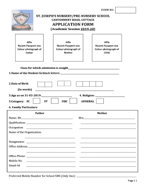 St Joseph School Admission Form Online