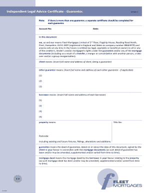 Independent Legal Guarantor  Form